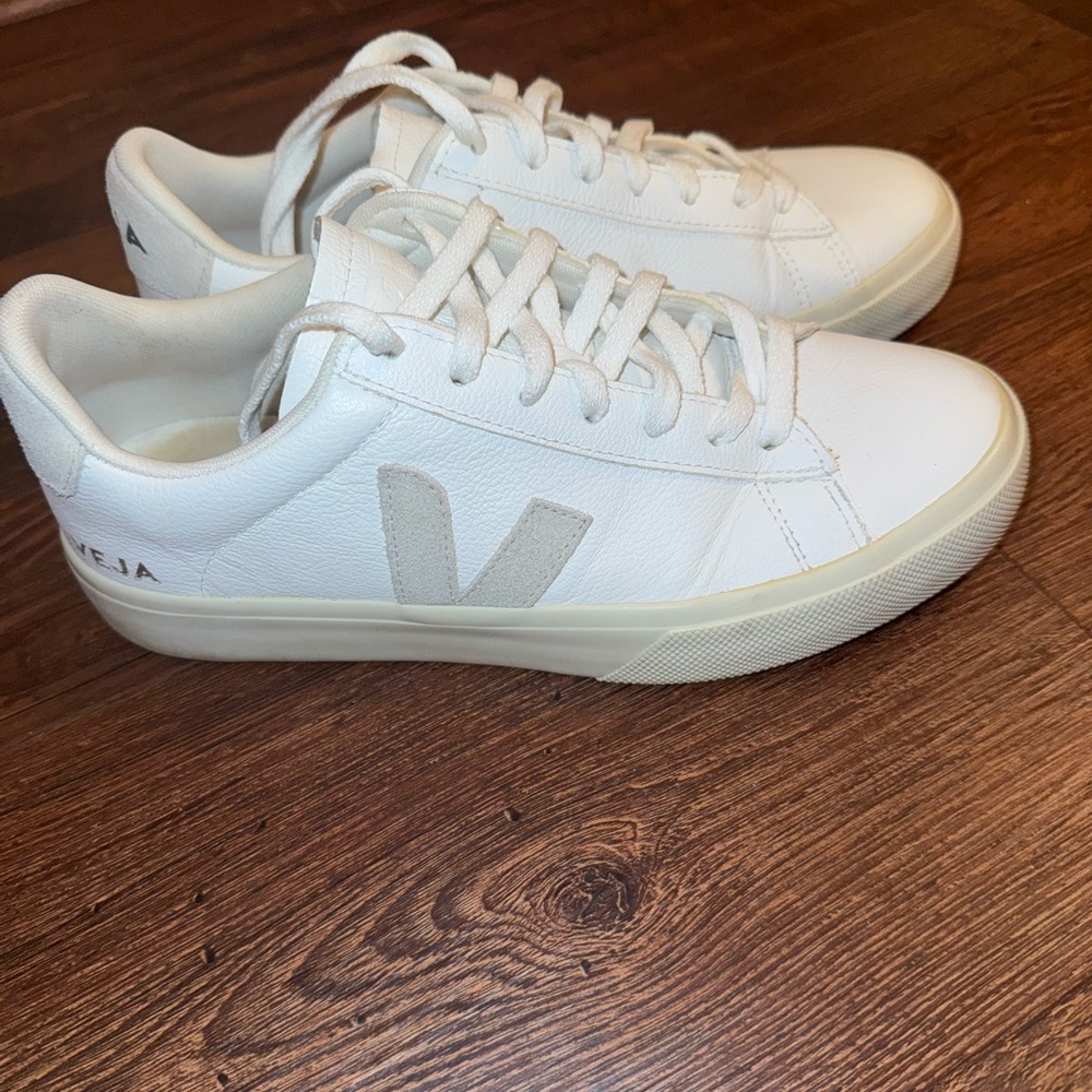 Veja Campo Women’s Cream and White Sneakers